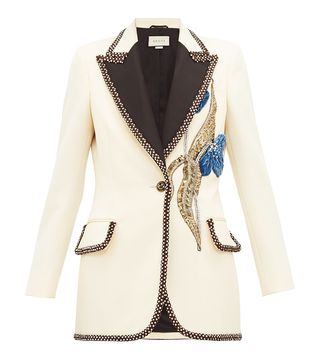 Gucci + Embroidered and Embellished Wool Blazer