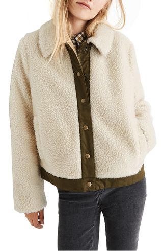 Madewell + High Pile Fleece Portland Jacket