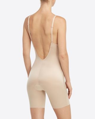 Spanx + Suit Your Fancy Plunge Low-Back Mid-Thigh Bodysuit