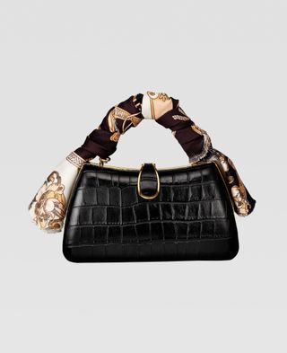Zara + Animal Embossed Crossbody Bag with Scarf Detail