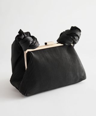 & Other Stories + Pleated Satin Knot Handle Bag