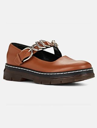 Cedric Charlier + Leather Mary Jane Loafers