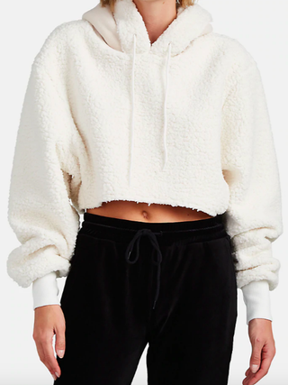 Nylora + Melany Sherpa Crop Hoodie