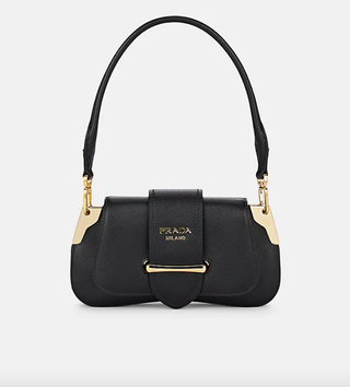 Prada + Sidonie Small Leather Shoulder Bag