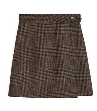 Arket + Tweed Wrap Mini Skirt