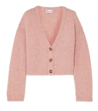 Red Valentino + Cropped Knitted Cardigan