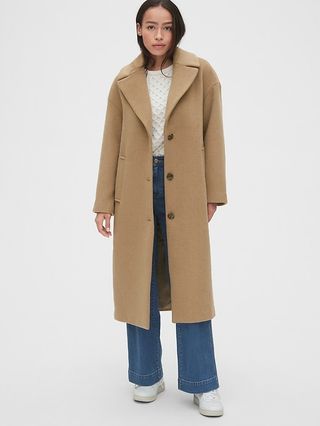 Gap + Oversized Longline Wool-Blend Coat