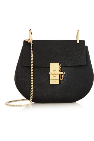 Chloé + Drew Small Textured-Leather Shoulder Bag