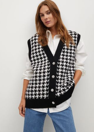 Mango + Houndstooth Gilet