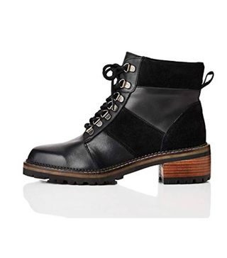 Find + Leather Panelled Hiker Ankle boots