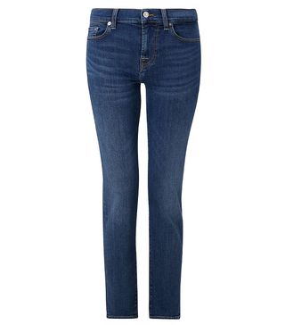 7 for All Mankind + Mid Rise Slim Cropped Jeans