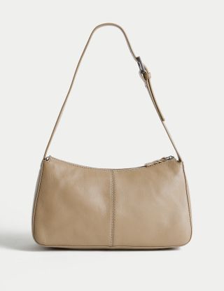 M&S Collection + Leather Buckle Detail Shoulder Bag