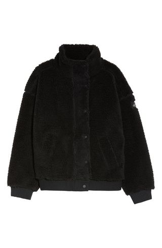Alo + High Pile Fleece Varsity Jacket