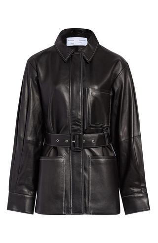 Proenza Schouler White Label + Belted Leather Jacket