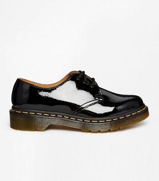 Dr Martens + 1461 Classic Black Patent Flat Shoes