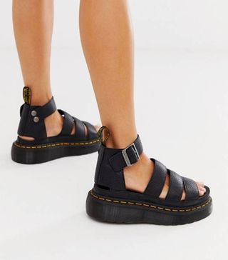 Dr Martens + II Quad Chunky Sandals in Black
