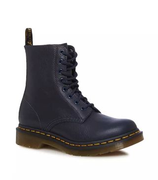 Dr Martens + Navy Leather Pascal Lace-Up Boots