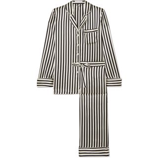 Olivia von Halle + Lila Striped Silk-Satin Pyjamas