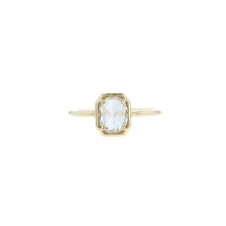 Grace Lee + Oval Rose-Cut Diamond Octagonal Bezel Ring