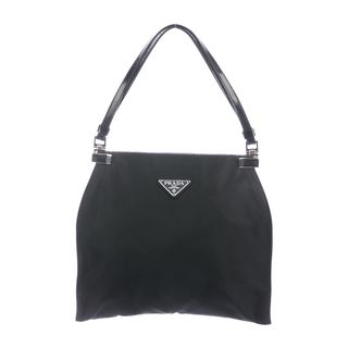 Prada + Leather Trim Tessuto Handle Bag