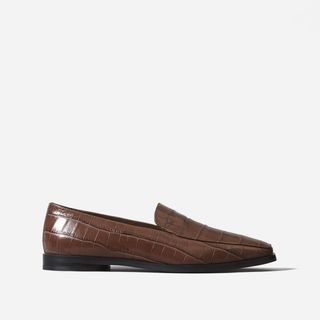 Everlane + The '90s Loafer in Brown Crocodile