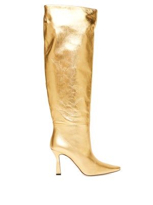 Wandler + Lina Point-Toe Knee-High Leather Boots