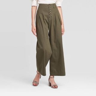 Who What Wear x Target + Wide Leg Cropped Pants