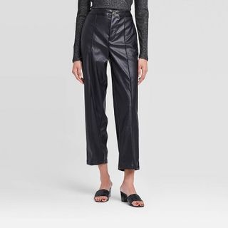 Who What Wear x Target + Mid-Rise Slim Straight Leg Ankle Pants