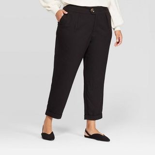 Who What Wear x Target + Mid-Rise Relaxed Trousers