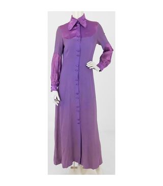Ossie Clark + Purple Maxi Dress