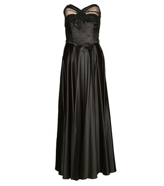 Rokit + Vintage 1950s Black Satin & Tulle Sleeveless Ball Gown Dress