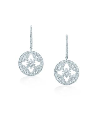 Mappin and Webb + White Gold and Diamond Drop Earrings