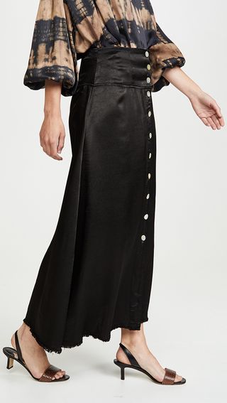 Raquel Allegra + Button Front Skirt