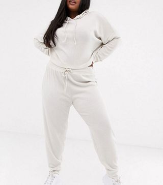 ASOS + Curve Lounge Ribbed Soft Hoodie and Jogger