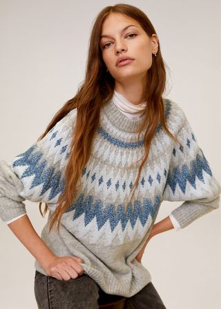 Mango + Metallic Thread Sweater