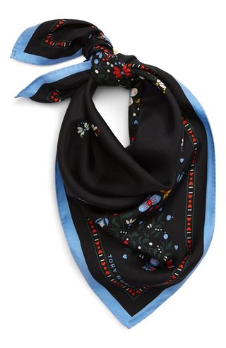 Tory Burch + Floral Silk Square Scarf