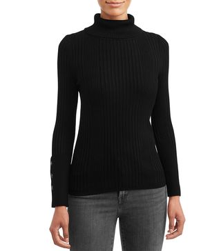 Time and Tru + Ribbed Turtleneck Sweater