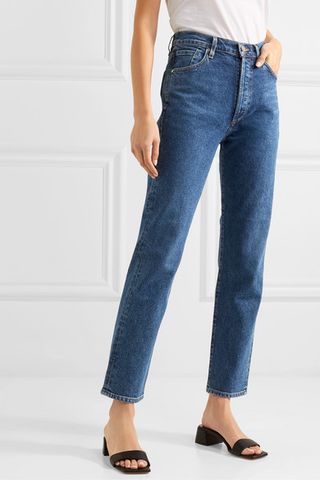 Goldsign + The Benefit High-Rise Straight Leg Jeans
