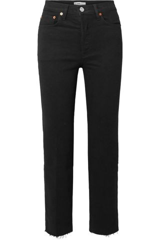 Re/Done + Stove Pipe Comfort Stretch Straight Leg Jeans