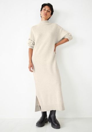 Hush + Cate Knitted Wool Midi Dress