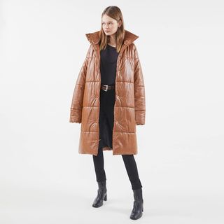 Urban Outfitters + Oversized Faux-Leather Puffer