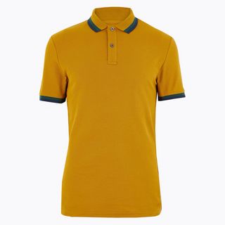 Marks and Spencer + Slim Pure Cotton Polo Shirt