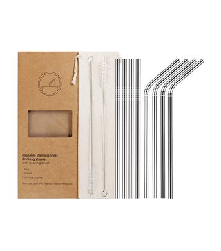YIHONG + Stainless Steel Metal Straws (Set of 8)