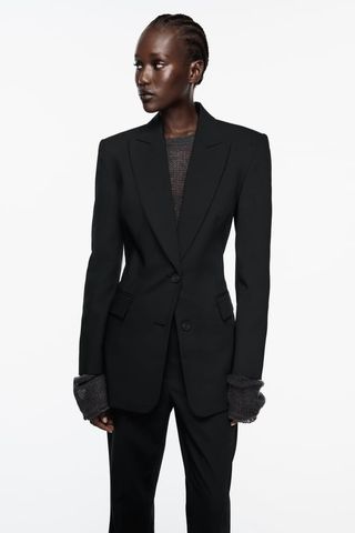 Zara + Fitted Seamed Blazer