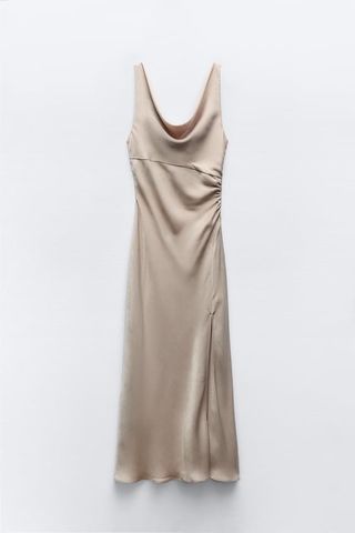 Zara + Draped Lingerie Style Dress