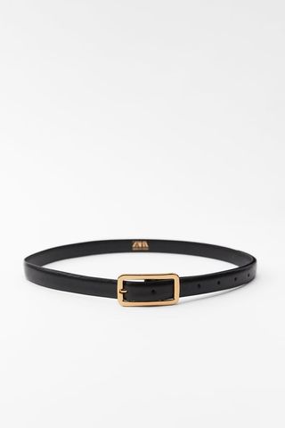 Zara + Thin Leather Belt