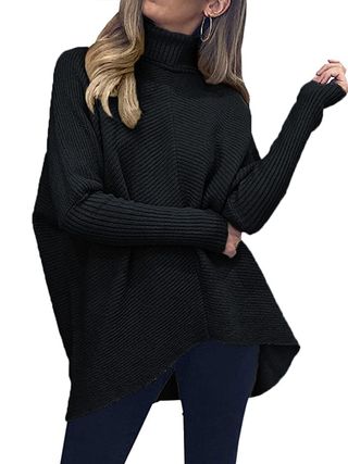 Caracilia + Long Sleeve Sweater Irregular Hem Casual Pullover