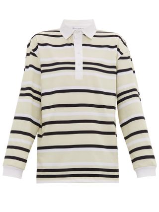 JW Anderson + Striped Cotton-Jersey Rugby Shirt
