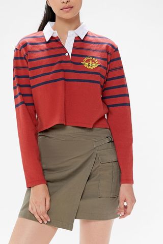 Dockers + Striped Cropped Rugby Tee