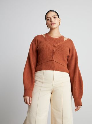 Who What Wear Collection + Charlotte Cropped Cardigan